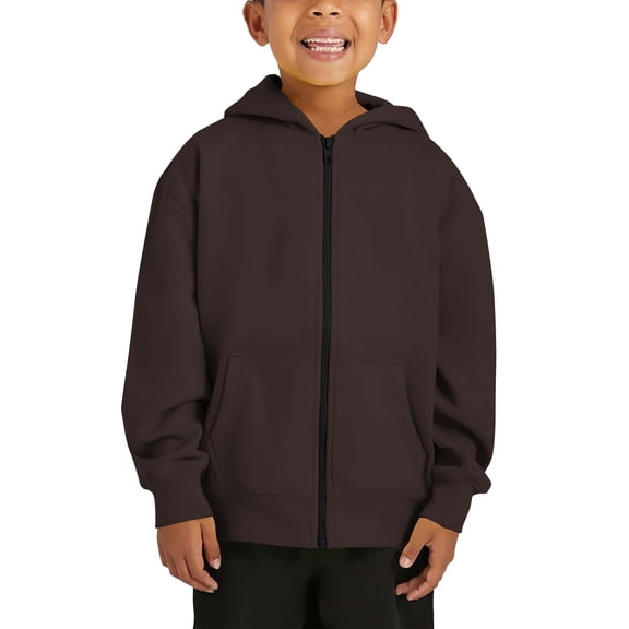 Kids Ultimate Heavyweight Zip Up Hoodie Jacket Sweatshirt Fleece Everyday Essentials Youth Junior S-2XL