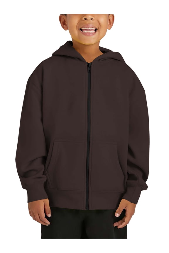 Kids Ultimate Heavyweight Zip Up Hoodie Jacket Sweatshirt Fleece Everyday Essentials Youth Junior S-2XL