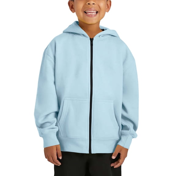 Kids Ultimate Heavyweight Zip Up Hoodie Jacket Sweatshirt Fleece Everyday Essentials Youth Junior S-2XL