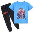 thumbnail image 1 of Kids Ultraman Print Graphic Breathable Short T-shirt with Sweatpants 2 Pieces Sweatsuit Outfits for Boys Girls Summer Clothings, 1 of 3