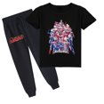 thumbnail image 1 of Kids Ultraman Print Graphic Breathable Short T-shirt with Sweatpants 2 Pieces Sweatsuit Outfits for Boys Girls Summer Clothings, 1 of 3