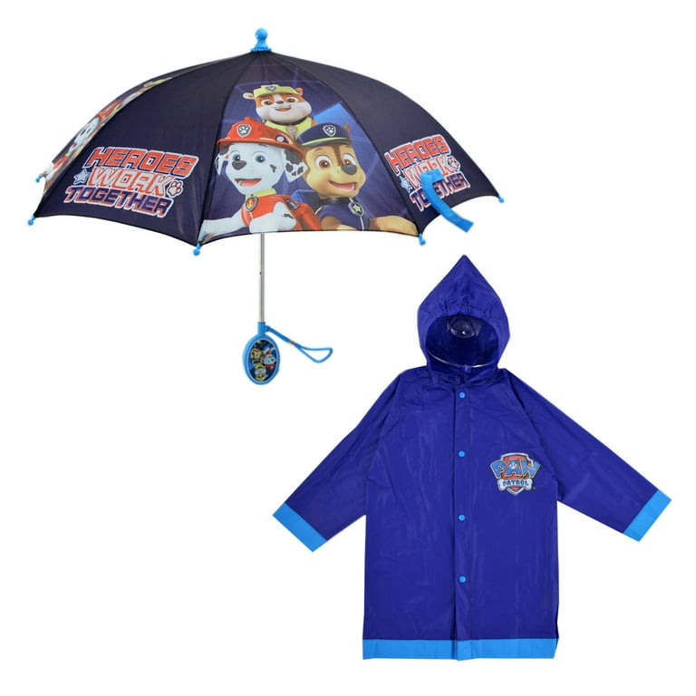 Kids Umbrella and Slicker Set, Paw Patrol Rainwear Set for