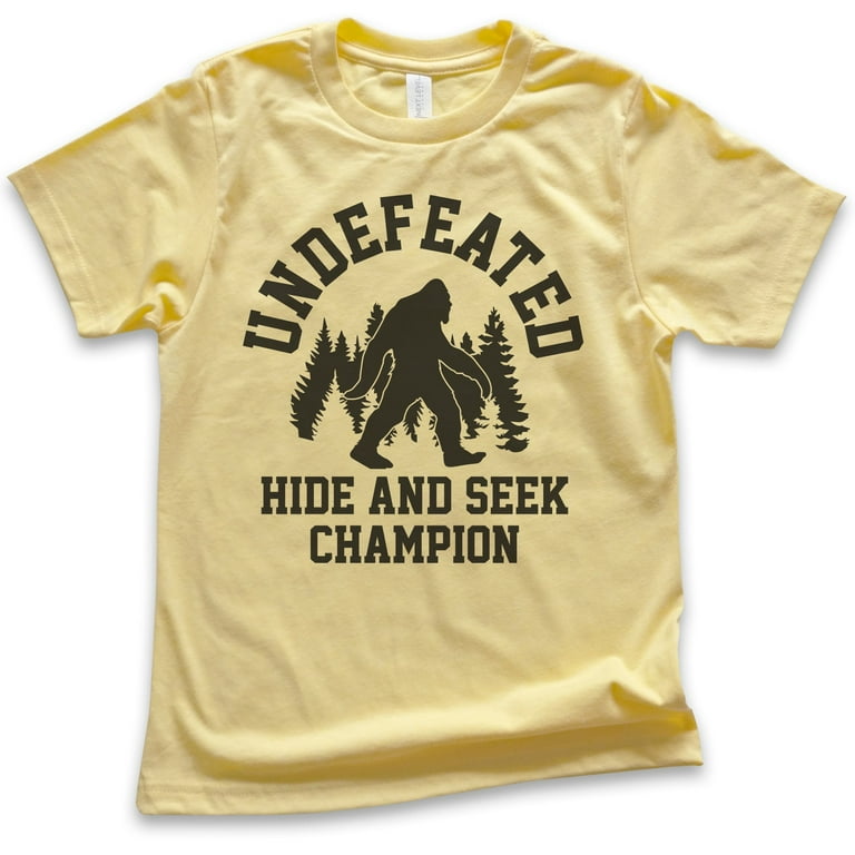 Kids Undefeated Hide and Seek Champion Shirt, Youth Kids Boy Girl