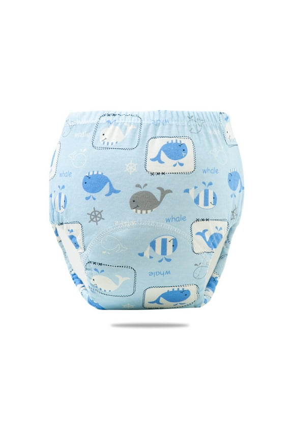 Kids Underwear Boys Cartoon Print Pull on Training Underwear Stretchy Waist Absorbent Leak Proof Soft for Potty Training Washable Reusable Girls' Underwear M 6 Months-12 Months