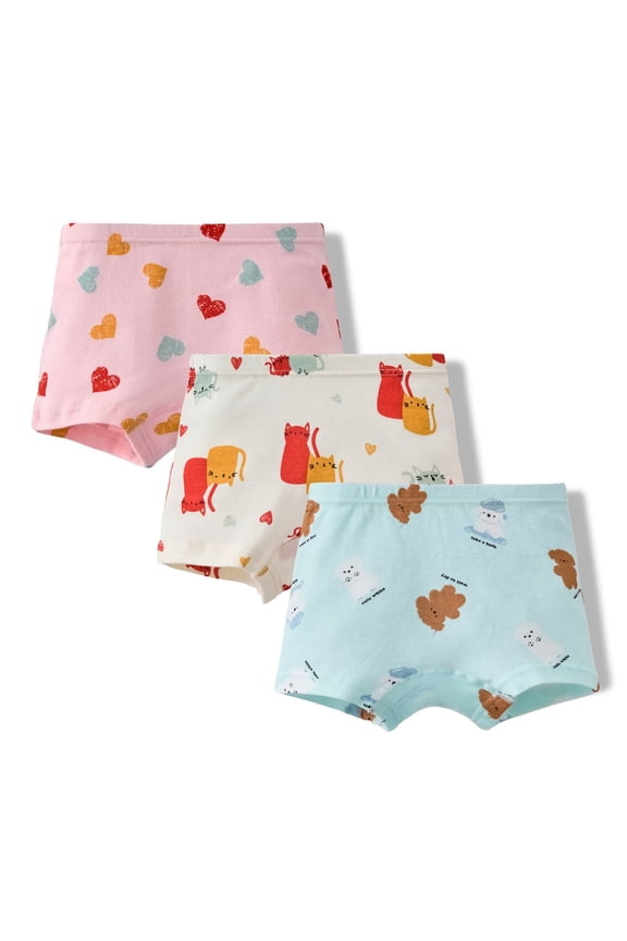 Kids Underwear Briefs Soft Relaxed Fit Elastic Waist Children Comfortable Boxers for Everyday Wear Pink Size 8-9 Years