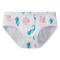thumbnail image 1 of Kids Underwear Girls Kids Toddler Girls Leopard Swan Print Underwear Breathable Soft Stretchy Waistband Panties Kids Underwear Sky Blue 1 years-3 years, 1 of 3