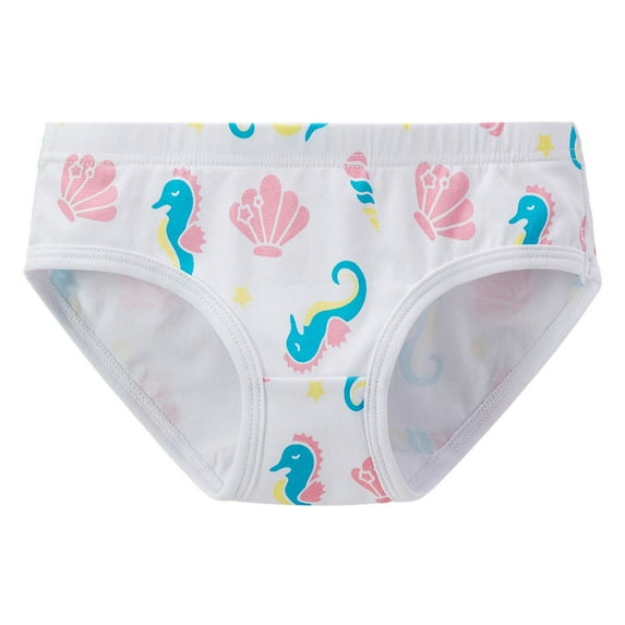 Kids Underwear Girls Kids Toddler Girls Leopard Swan Print Underwear Breathable Soft Stretchy Waistband Panties Kids Underwear Sky Blue 1 years-3 years