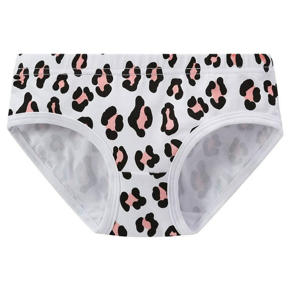 Kids Underwear Girls Kids Toddler Girls Leopard Swan Print Underwear Breathable Soft Stretchy Waistband Panties Toddler Underwear Black 1 years-3 years