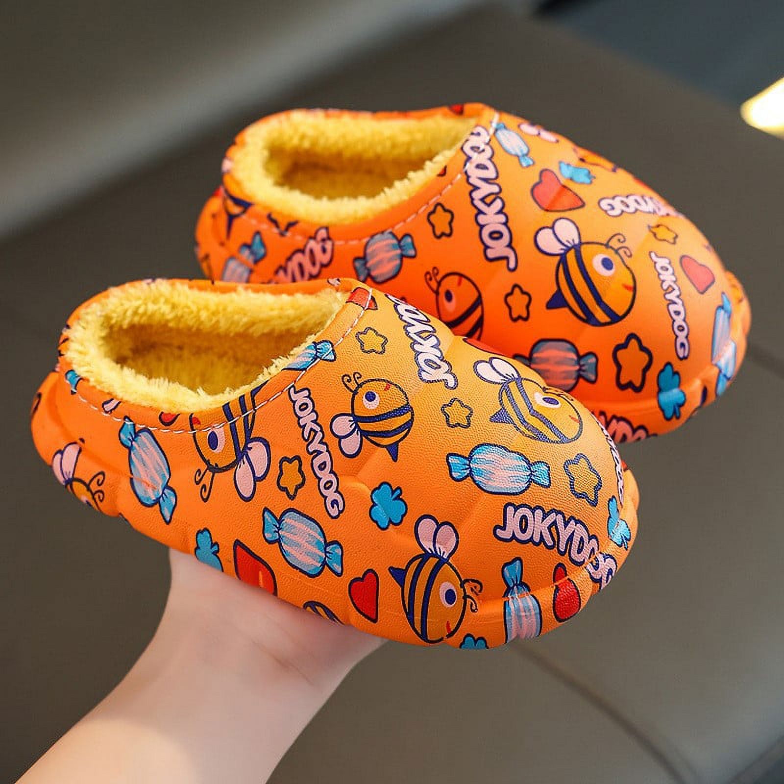 Chaussons Mules En Feutre Pour Enfants - Boucle Réglable, Semelle EVA Amortissante, Doublure Chaude