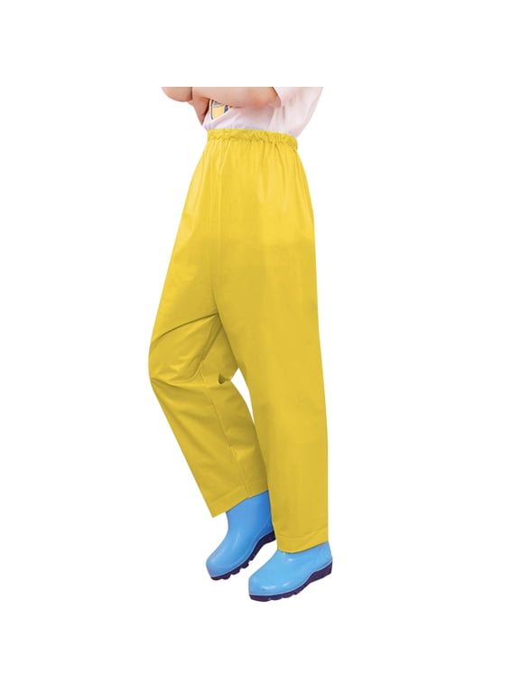 Kids Unisex Rain Pants Lightweight Waterproof Mud Proof Outdoor Rain Wear Trousers