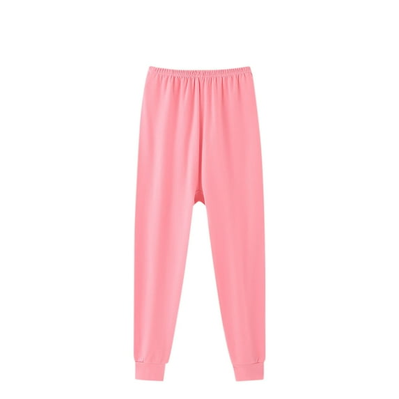 Kids Unisex Soft Fleece Pull-On Jogger Sweatpants French Terrys Basic Casual Lounges Sleeping Pants for Boys Girls Pinks 8 Years