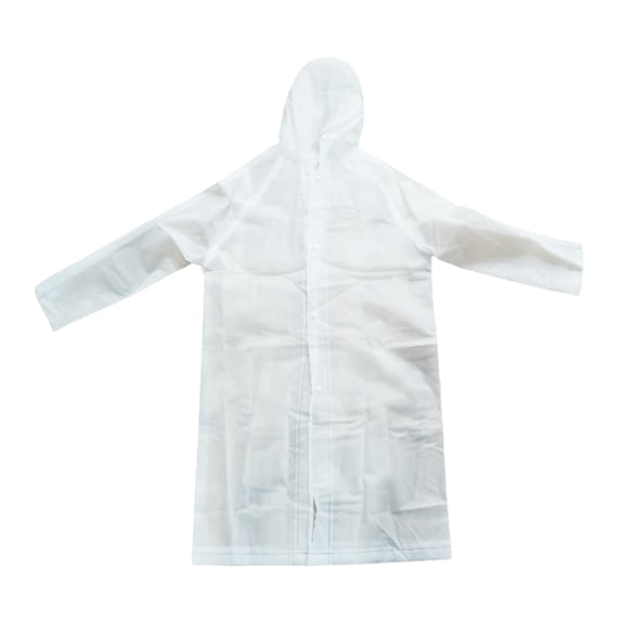 Kids Unisex Waterproof EVA Solid Color Hooded Rain Coat for Boys Girls School Rainy Season Outdoor Rainwear One Size