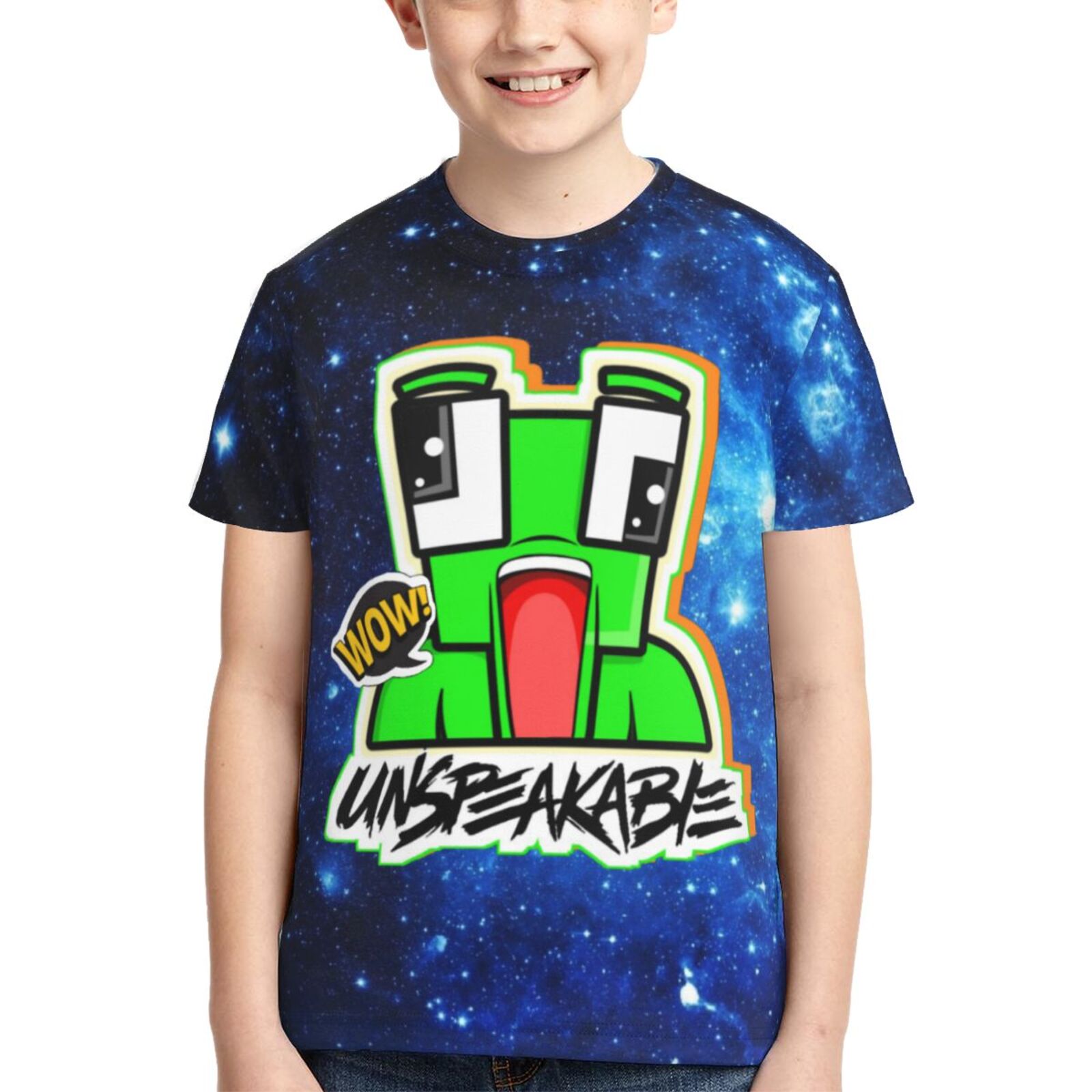 Kids Unspeakable Tshirt, Crew Neck Shirt Cartoon Short Sleeve Tee