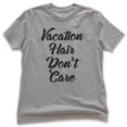 thumbnail image 1 of Kids Vacation Hair Don't Care T-shirt, Youth Kids Boy Girl T-Shirt, Vacation T-shirt, Travel Shirt, Vacay Shirt, Dark Heather Gray, Small, 1 of 4