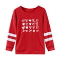 thumbnail image 1 of Kids Valentine Shirt Girls Valentines Day Shirts Cute Heart Grpahic Long Sleeve Tee Tops B 5-6 Years, 1 of 4