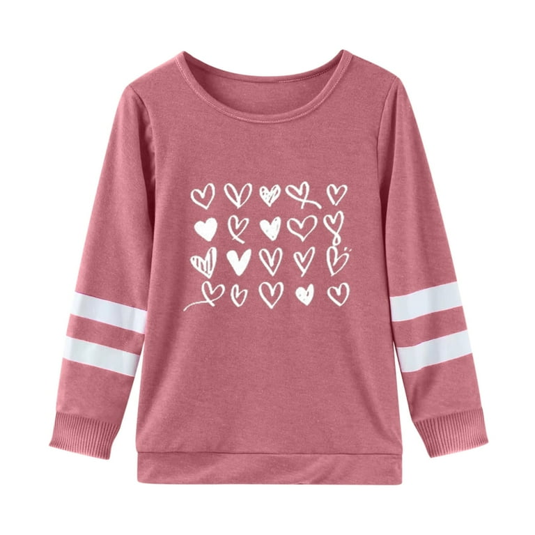 Kids Valentine Shirt Girls Valentines Day Shirts Cute Heart