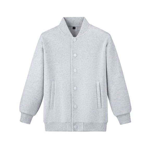 Kids Varsity Jacket Girls Boys Baseball Jacket School Uniform Bomber Coat with Pocket for Sports Outerwear