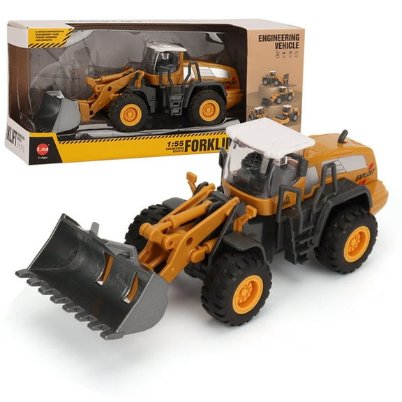 Kids Vehicle Toys Children Roller Truck Bulldozer Simulation Alloy Car Model Engineering Transportation Construction Vehicle Holiday Gift for Boys & Girls