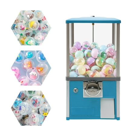 Kids Vending Machine-20.87" Height Commercial Candy Gumball Machine-Big Capsule 25-cent Vending Machine-for Game Stores and Retail Stores, Applicable Coin Size 1.04 * 0.08in