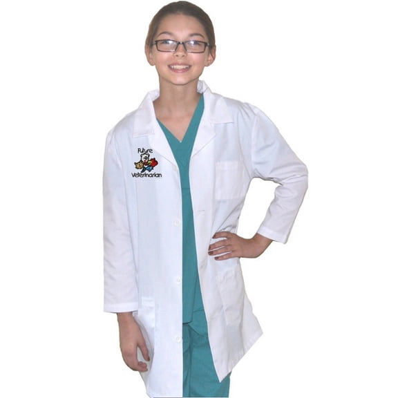 Kids Veterinarian Lab Coat with Animals by My Little Doc, Size 5/6