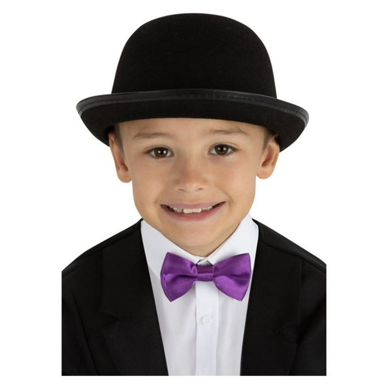 Kids Victorian Bowler Hat Black Child