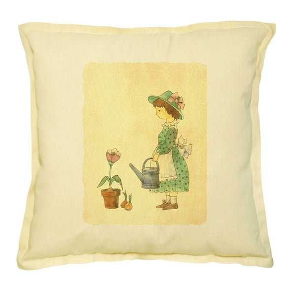 Kids Vintage Color-5 Printed Khaki Decorative Pillows Case VPLC_02 Size 18x18