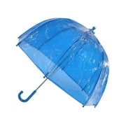 Kids Vinyl Pinch-Proof Clear Bubble Umbrella, Blue