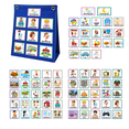 thumbnail image 1 of Kids Visual Schedule , 2 in 1 Autism Daily Chore Routine Chart With 70 Cards, Autism Learning Material for Home School Kids Visual Behavioral Tool Wall Planner for Home School, 1 of 6