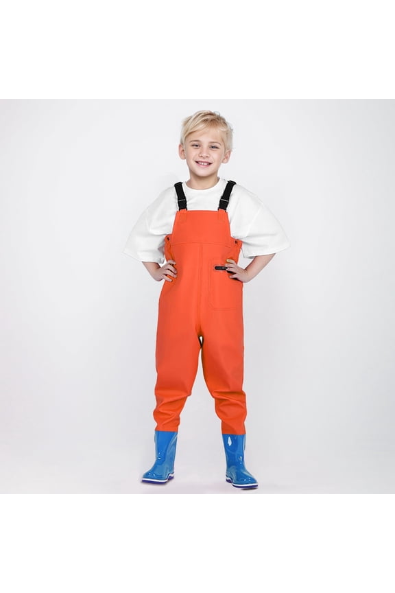 Kids Waders For Kids Youth Fishing Waders With Boots Waterproof Rain Pants Proof Rain Bib Pant Portable 2-3 Years Cute Boy Girl Clothing