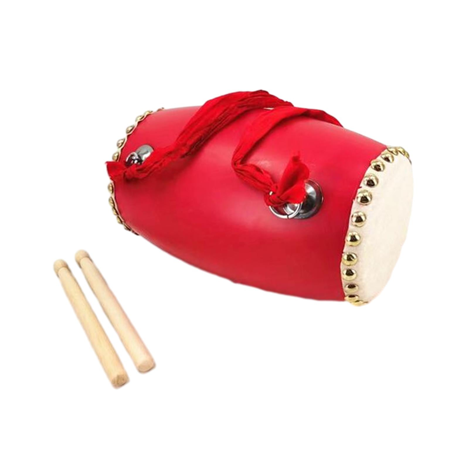 Kids Waist Drum, Hand Tambourine Chinese Folk Dance, Instrument with