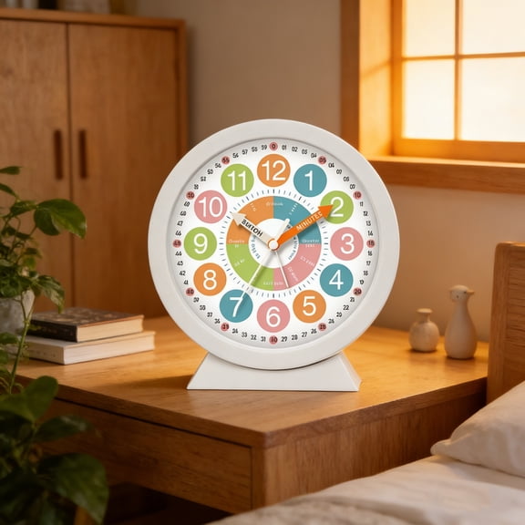 Kids Wake Up Clock for Boys and Girls – Silent Desktop Bedroom Clock with Early Education Learning Games, Easy-to-Use Interface, Ideal for ’s Rooms and Dorms