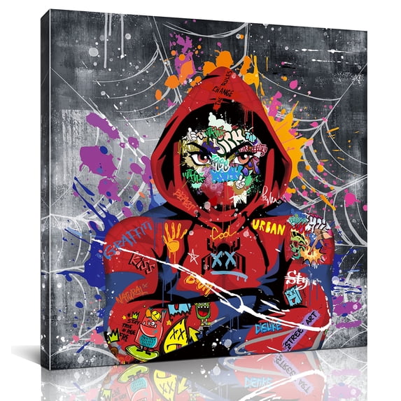 Kids Wall Art for Bedroom, Graffiti Canvas Wall-Art for Living Room, Funny Banks