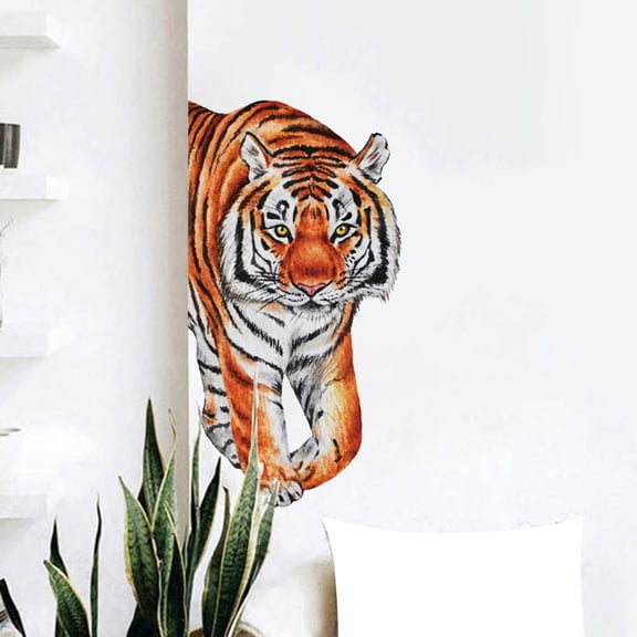 Kids Wall Stickers,Animal Ferocious Tiger Adhesive Wall Stickers Creative PVC Children's Room Living Room Bedroom Wall Stickers