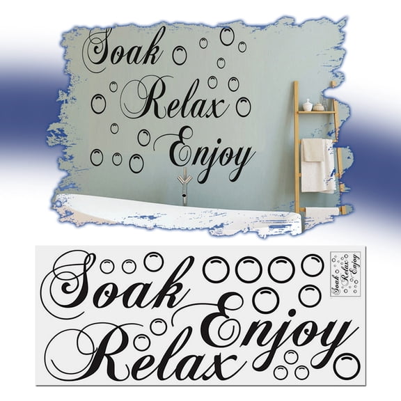 Kids Wall Stickers,Bathroom Bubble English Wall Sticker Home Decor Removable Adhesive Wall Sticker