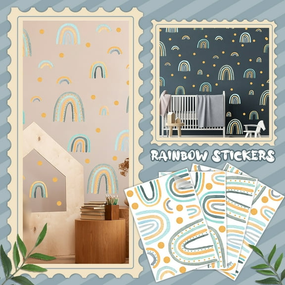Kids Wall Stickers,PVC Stickers Stickers Removable DIY Wall Decorative Rainbow Dot Home Decor