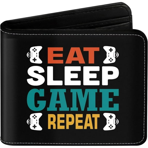 Kids Wallet for Boys, Funny Boys Gamer Wallets for Kids Ages 5-7 8-10 9-12 13-15 with Credit Id Card Cash Holder Black Rfid Blocking Zipper With Coin Pocket Id Window For Teen Youth Guys Men Teenager