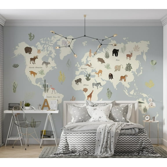 Kids Wallpaper Wall Mural - Pastel Planet