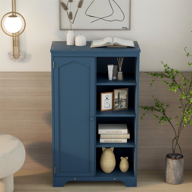 Kids Wardrobe Floor Cabinet, Wooden Freestanding Storage Cabinet