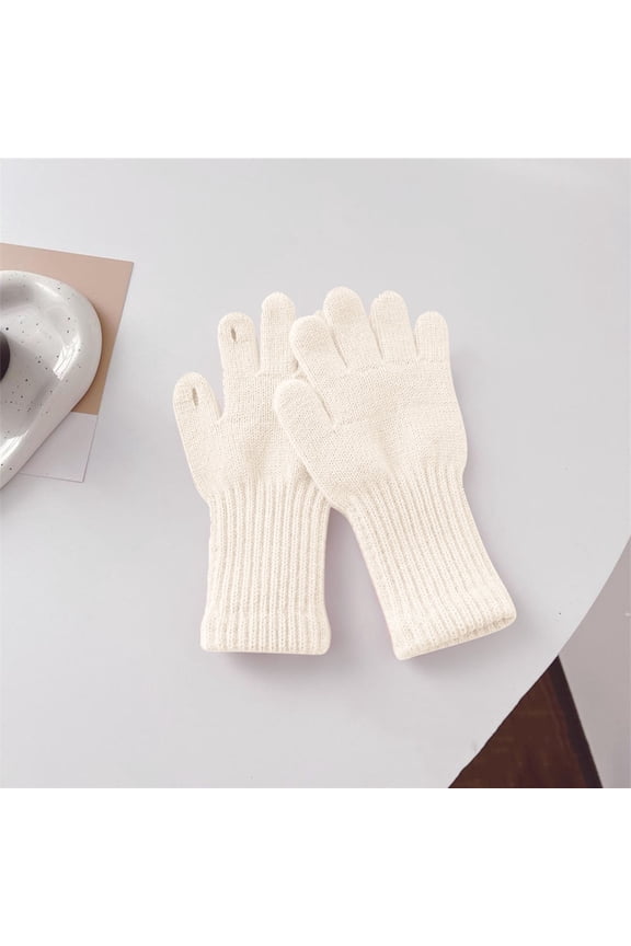 Kids Warm Knit Gloves, Kids Knitted Gloves Soft Thermal Gloves, Toddler Magic Gloves Full Finger Gloves, Stretchy Warm Gloves for Boys and Girls