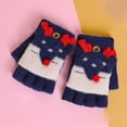 thumbnail image 1 of Kids Warm Winter Gloves, Children's Plush Gloves For Winter Warmth Thickened Plush Comfortable Gloves 4-8 Years, 1 of 1