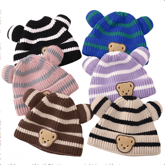 Kids Warm Winter Knit Cuffed Beanie Hat for Boy and Girl 0-3 Year old