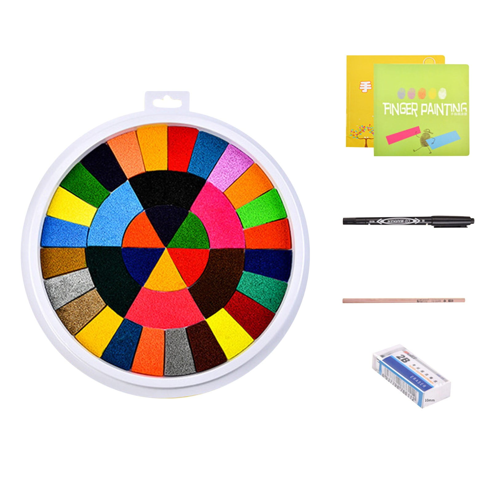Kids Washable Finger Paint Set - Funny Finger Painting with Book for  Kids,Non-Toxic Children's Paints Painting Supplies for Drawing Finger  Painting for Children 