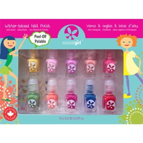 Kids Washable, Water Based Nail Polish Party Palette