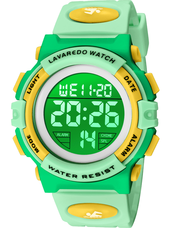 Digital Sport Wristwatch for Age 4-12 Outdoor Multifunctional Waterproof Watch Christmas Birthday Gift for Age 4-12