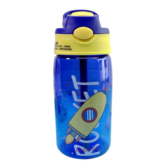 Kids Water Bottle Straw Cup Spill Proof Sippy Cup Portable Sports Bottle, 480ML