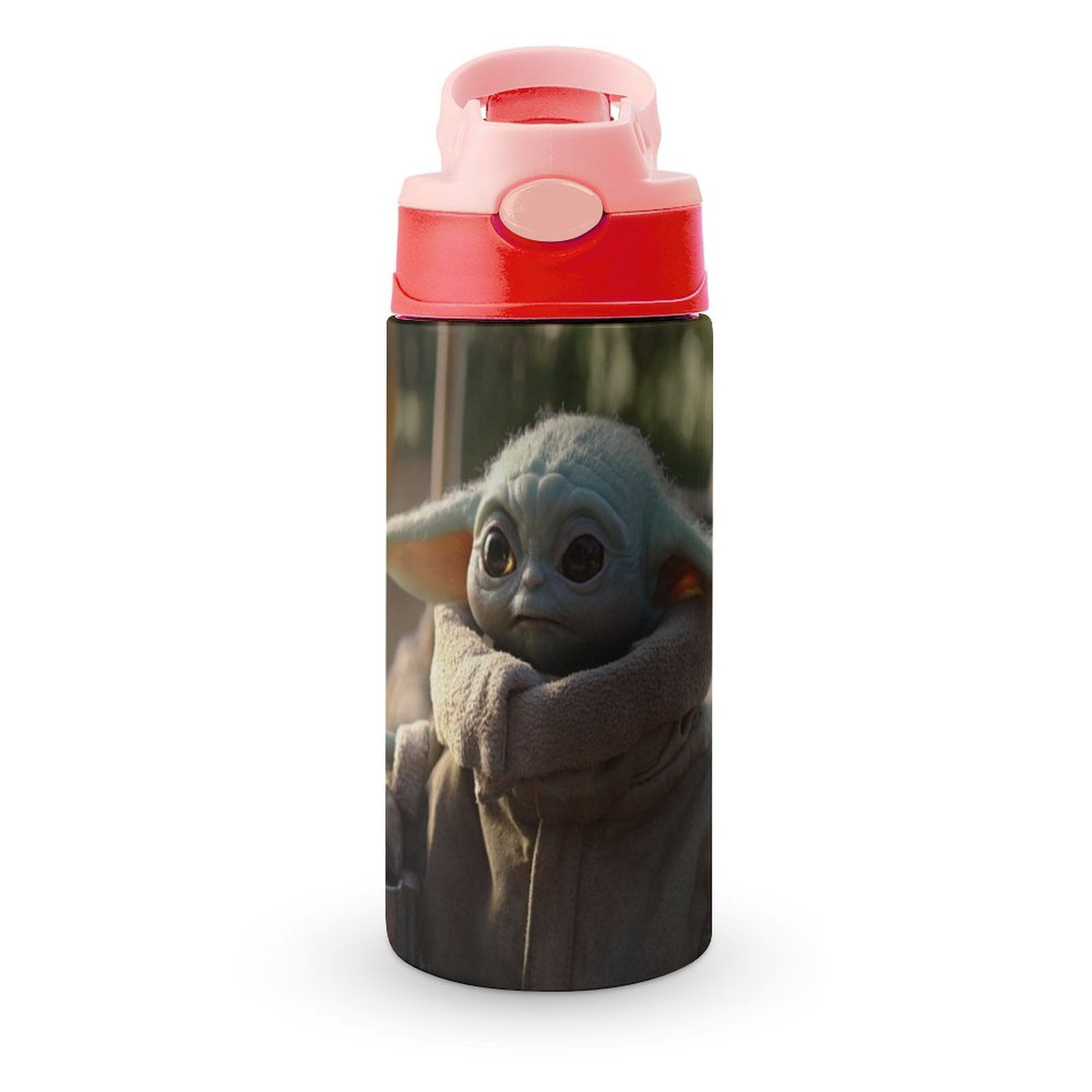Kids Water Bottle with Straw Baby Yoda 16.9 Oz Stainless Steel Vacuum Insulated Water Bottle