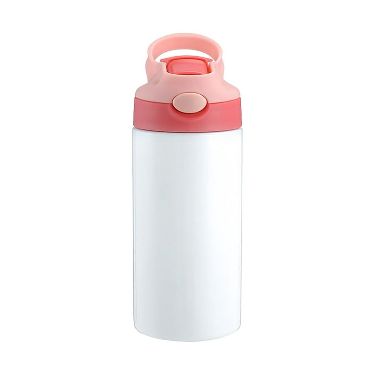 Kids Water Bottle 12OZ with Straw Lids Stainless Steel Metal Flask Bottle  for School Girls and Boys