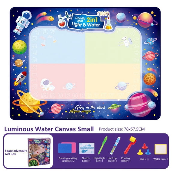 Kids Water Doodle Mat Painting Mat Toys - Early Childhood Education Fun Water Painting Mat Painting Graffiti Blanket Toy-for Girls Boys 3-10 Year Old As Birthday Christmas Gift
