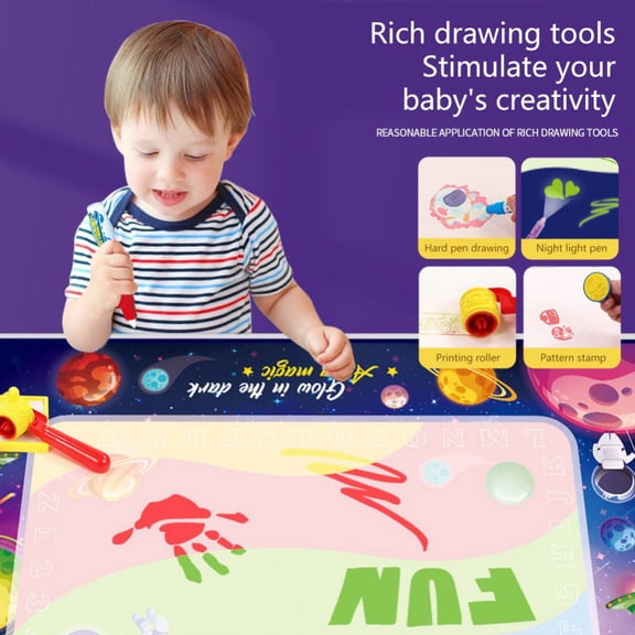 Kids Water Doodle Mat Pattern Painting Drawing Writing Pad Educational Toy - Doodle Blanket Toy - Dinosaur Paradise
