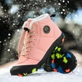 thumbnail image 1 of Kids Water Resistant Hiking Boots,Boys Snow Boots Winter Slip On Warm Fur Lined Shoes Waterproof Slip Resistant Cold Weather Boot Athletic Outdoor Adventure Trekking Shoes, 1 of 7